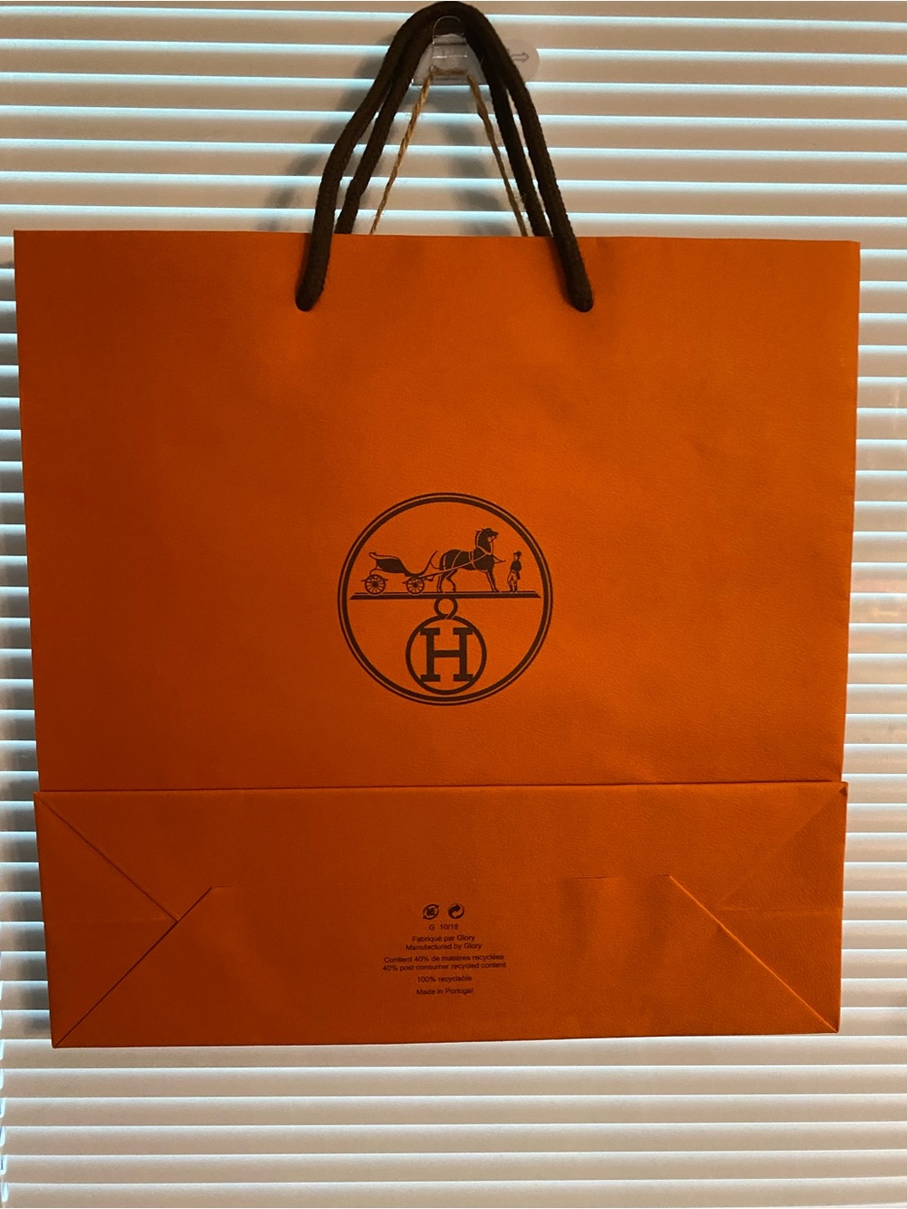 Hermes set of 3 paper shopping bags
